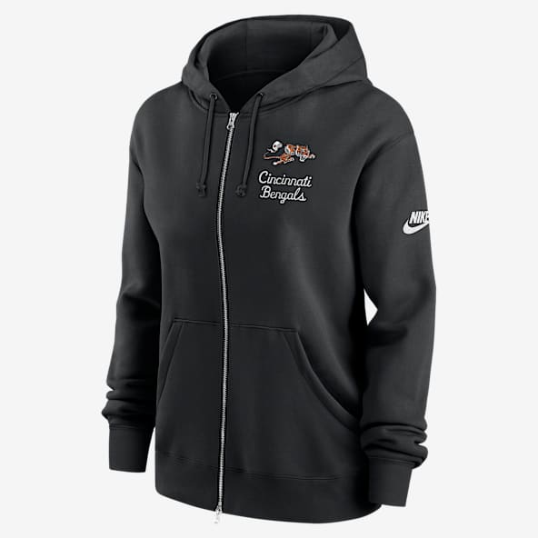 売れ筋商品|||ナイキ カットソー トップス レディース Women's Black Cincinnati Bengals Phoenix Hoodie Full-Zip Sweatshirt Black, Orange womens-nike-black-cincinnati-